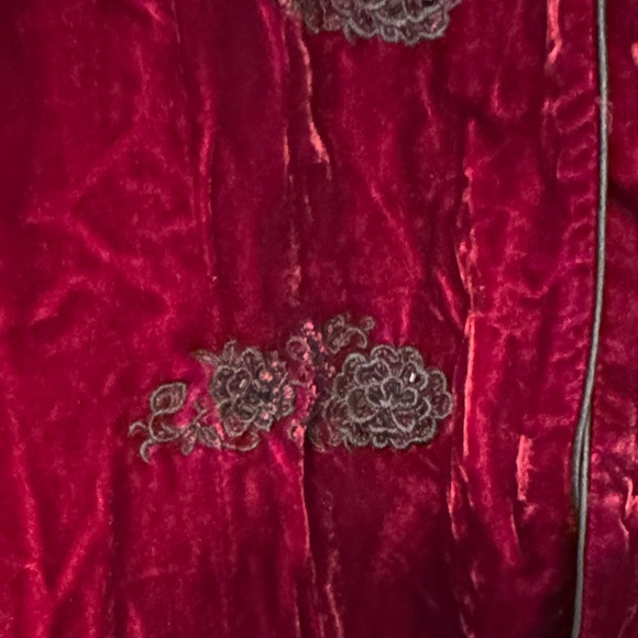Alexandra Bartlett Velvet Maroon Blazer Silk - Picture 5 of 8